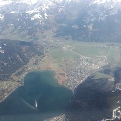 Flugwegposition um 14:38:34: Aufgenommen in der Nähe von Gemeinde Zell am See, 5700 Zell am See, Österreich in 2994 Meter